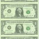 GEM UNCUT $1 FRN : New Series 2006 : 4-subject sheet