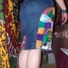 Jean patchwork skirt