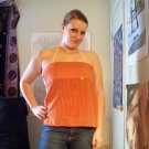 Orange star apron top
