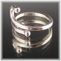 Fine Silver Abstract Ring "Bar Bells"
