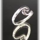 Fine Silver Abstract Ring "Swirls"