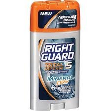 Right Guard Total Defense 5 Power Strip - Mineral Dry  2.6 oz