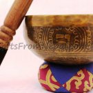 6" Hand Hammered/Painted Singing Bowl, Handmade Meditation Bowl From Nepal 2021b