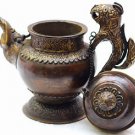 Handmade Tibetan Tea Pot - Decorative Antique Design  Buddhist Copper Teapot