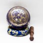 Tibetan Singing Bowl Sets of 3 - Chakra healing Singing Bowl - Blue