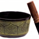 Tibetan Buddha yoga Singing Bowls healing and Meditation Bowl with Cushion -5.5"