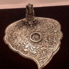 Leaf Designed Incense Burner with Ganesh detailing
