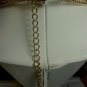 Chunky Bib Gold Chain Orange Epoxy Earring Necklace Set Fashion Costume Jewelry