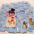 72 Snowman w Cat & Dog Mosaic Puzzle Tiles