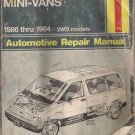 Ford Aeorstar All 2WD Mini-Vans 1986 through 1994 Haynes