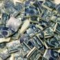 82 Blue & White Toile Double Sided Mosaic Tiles