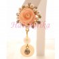 Rose Rhinestone Cluster w/ Dangled Mother-of-Pearl Disc Drop Earrings (E5911) 4