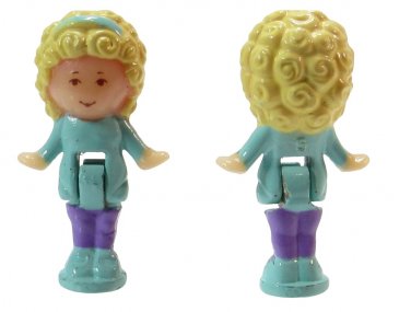 1990 Vintage Lot Polly Pocket Doll Figure Teeter-Totter Pals - Polly Bluebird (48975)