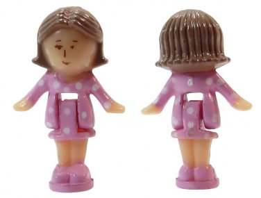 1990 Vintage Lot Polly Pocket Doll Figure Teeter-Totter Pals - Pixie Bluebird (48960)
