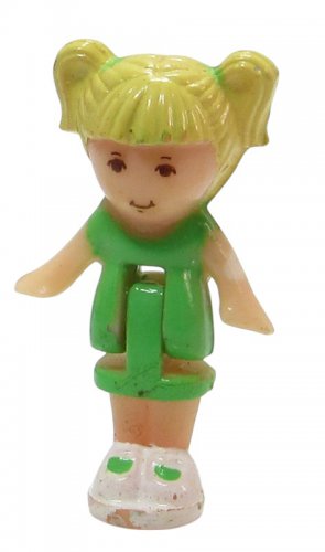 1989 Vintage Polly Pocket Doll Figure Bonus Doll - Tiny Tina Bluebird Toys (50684)