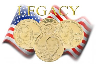 Obama Legacy + 2 Hillary Clinton Gold Coins