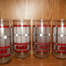 SET OF FOUR COCA COLA COKE CHRISTMAS HOLIDAY GLASSES
