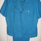 TWO PLAZA  SOUTH PETITE JACKET AND PANTS  2 PIECE SUITS SIZE 12P (1 BLUE & 1 RED