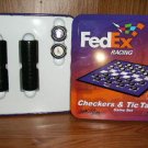 FED EX RACING NASCAR CHECKERS AND TIC TAC TOE GAME TIN