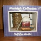 NOSTALGIC COLLECTION DESK TOP GOLF THEMED PEN AND PENCIL HOLDER