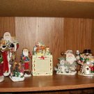CHRISTMAS HOME DECOR LOT OF 8 ITEMS....PICTURE FRAME...CANDLE HOLDERS AND MORE
