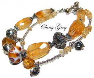 Citrine Bracelet with Two Strands