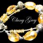 Citrine Bracelet with Aquamarines