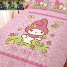 NEW SANRIO MY MELODY, TWIN BED COVER WITH 1 PILLOW CASE