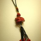 NEW 100% NATURAL RED CORAL FORTUNE TOAD CHARM