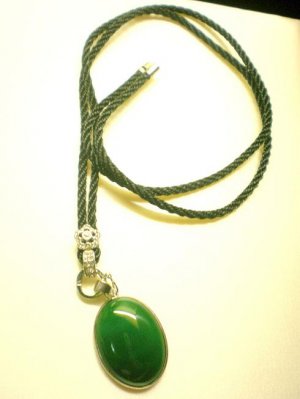 NEW 100% NATURAL JASPER JADE NECKLACE/ PENDANT, BRING GOOD ENERGY, GOOD LUCK