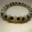 NEW 100% NATURAL JADEITE WITH PYROPE BRACELET, BRING PEACE, GOOD ENERGY
