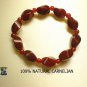 NEW 100% NATURAL REAL CARNELIAN BRACELET, BRING GOOD ENERGY & PASSION