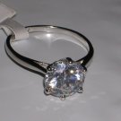 925 Sterling Silver Genuine Briolite Round Cut 7mm Wedding Ring