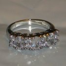 11 Stone Oval Cut Genuine Briolite Engagement Ring Sz 7