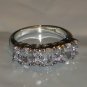 11 Stone Oval Cut Genuine Briolite Engagement Ring Sz 7