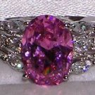 Genuine 925 Sterling 6ctw Pink & White Topaz Ring Available Sz 5 6 7 8 9 10