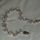 15 Stone Heart Cut Genuine Briolite Ladies Bracelet 7"