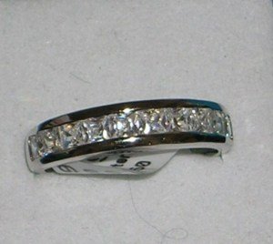 Genuine10 Stone Briolite Anniversary Band Ring