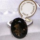 8 Ctw Genuine Smokey Quartz Ring Sizes 6