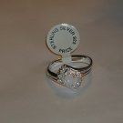 925 Sterling Silver Fire White Opal & White Topaz Ring Available Sizes 5 6 7 8 9