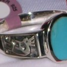 Genuine Turquoise Kokopelli Engraved Ring Size 13 & 14