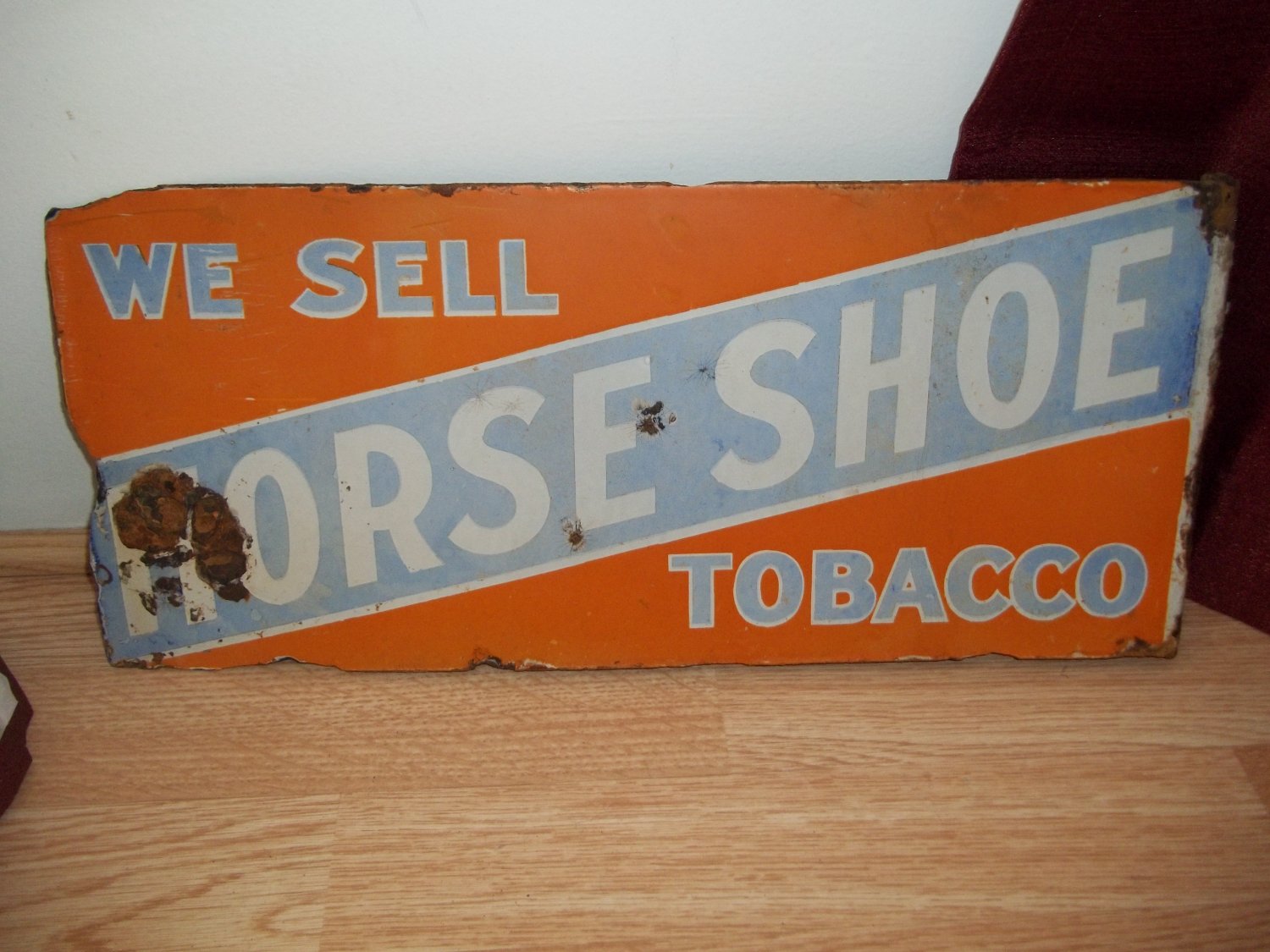 horseshoe tobacco sign RARE VINTAGE PORCELAIN FLANGE HORSESHOE TOBACCO SIGN horseshoe tobacco sign RARE VINTAGE PORCELAIN FLANGE HORSESHOE TOBACCO SIGN