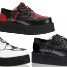 Men's Leather Platform Shoes with Argyle Design