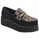 Men's Suede Platform Shoes/Chain Accent and Cutout Designs
