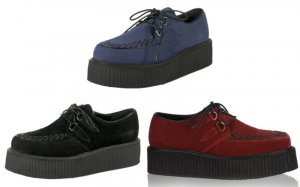Men's Faux Suede Creeper Style Platform Shoes