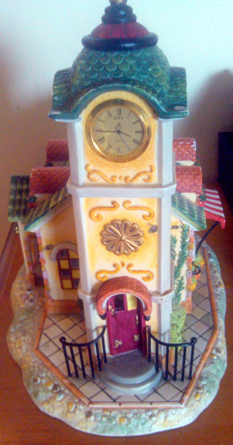 Partylite Clock Tower Old World Village Tealight Retired