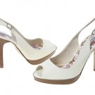 Delicious Ivory Patent Sling Back Dress Heels "6.5"