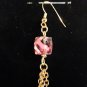 Pink and Pink Swirl Earrings