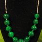 Green Marbleized Necklace