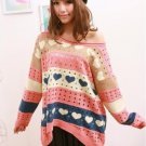 Fashion Womens Jumper Vintage S Cutout Ethnic Girls Top Sweater Pullover Tops